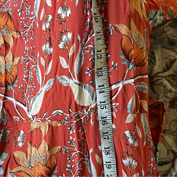 Anthro’s Jaase Boho Floral Rayon Tie Waist Midi Dress Long Sleeve Resort Size S - Picture 11 of 12